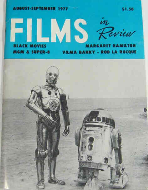 FILMS IN REVIEW magazine side cover Issue 276 August/September 1977