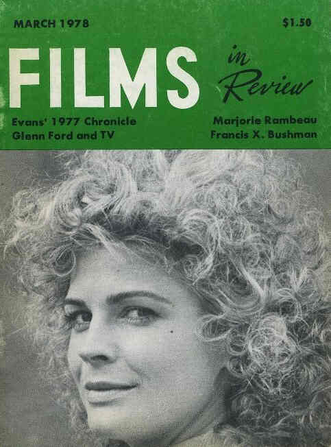 FILMS IN REVIEW magazine side cover Issue 282 March 1978