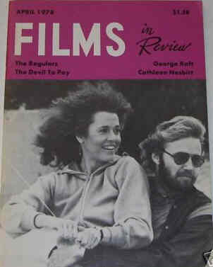 FILMS IN REVIEW magazine side cover Issue 283 April 1978