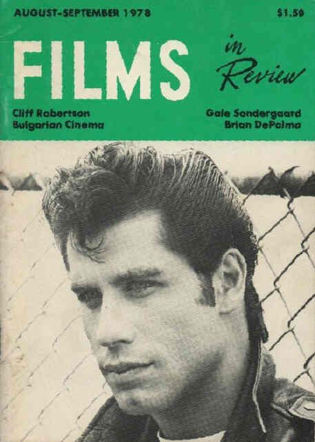 FILMS IN REVIEW magazine side cover Issue 286 August/September 1978