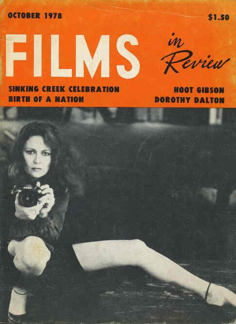 FILMS IN REVIEW magazine side cover Issue 287 October 1978