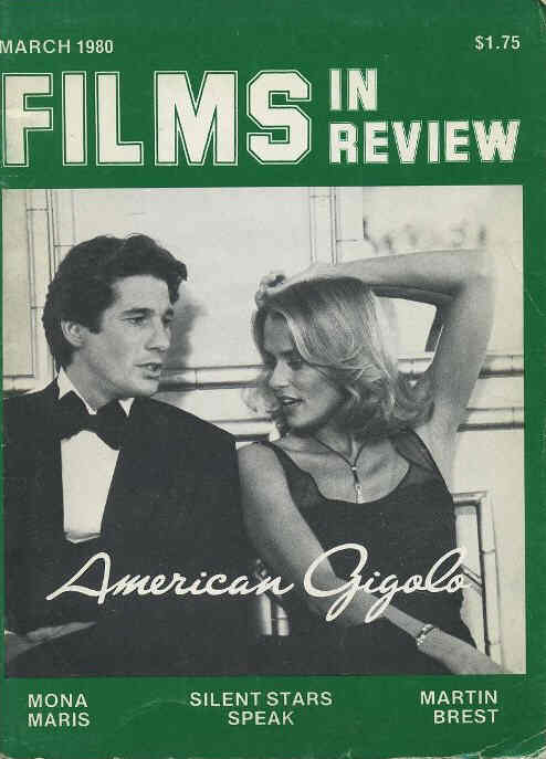 FILMS IN REVIEW magazine side cover Issue 302 March 1980