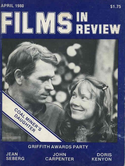 FILMS IN REVIEW magazine side cover Issue 303 April 1980