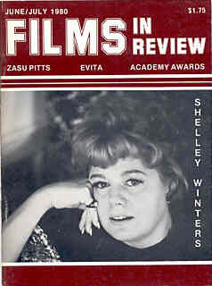FILMS IN REVIEW magazine side cover Issue 305 June/July 1980