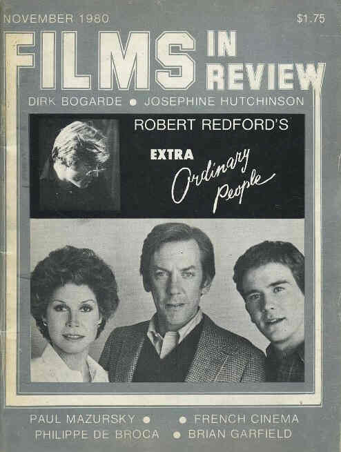 FILMS IN REVIEW magazine side cover Issue 308 November 1980