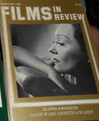 FILMS IN REVIEW magazine side cover Issue 311 February 1981