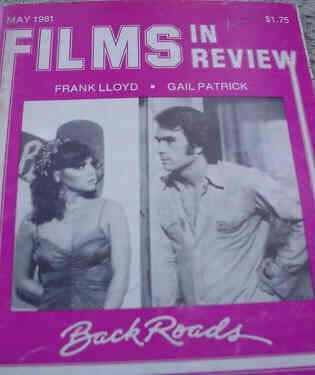 FILMS IN REVIEW magazine side cover Issue 314 May 1981