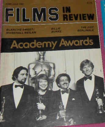 FILMS IN REVIEW magazine side cover Issue 315 June/July 1981
