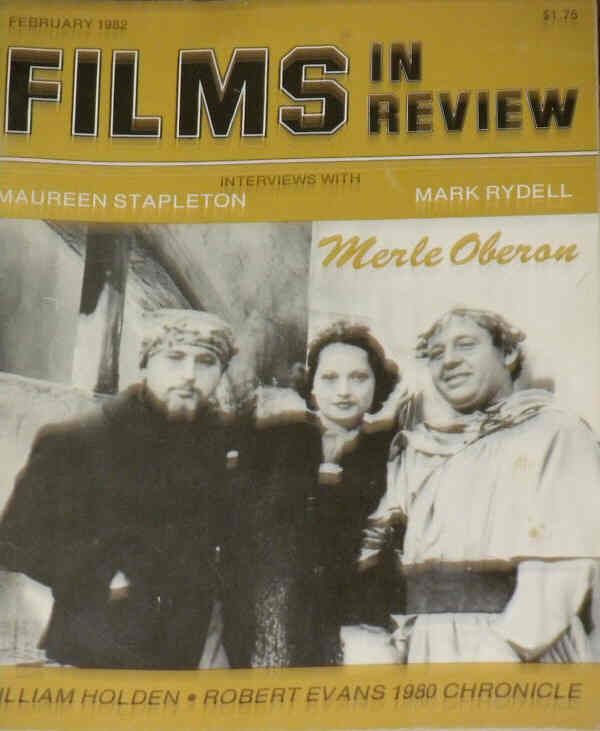 FILMS IN REVIEW magazine side cover Issue 321 February 1982