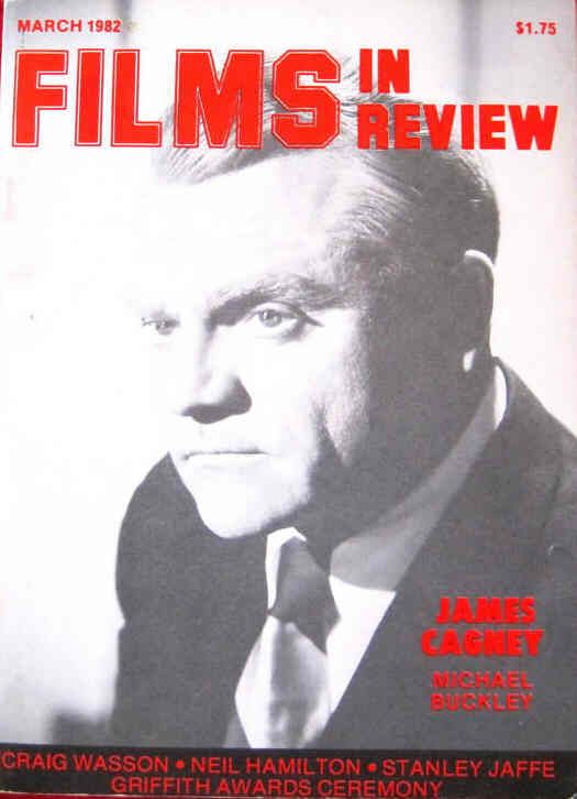 FILMS IN REVIEW magazine side cover Issue 322 March 1982
