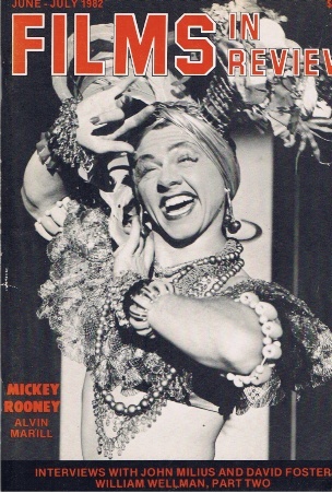 FILMS IN REVIEW magazine side cover Issue 325 June/July 1982