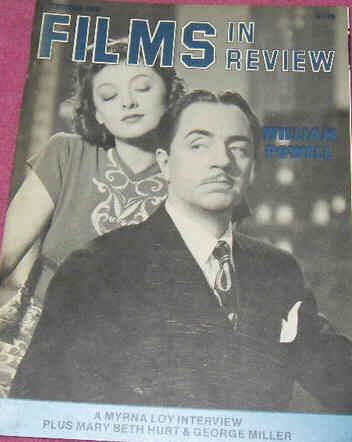 FILMS IN REVIEW magazine side cover Issue 327 October 1982