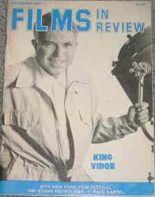 FILMS IN REVIEW magazine side cover Issue 329 December 1982