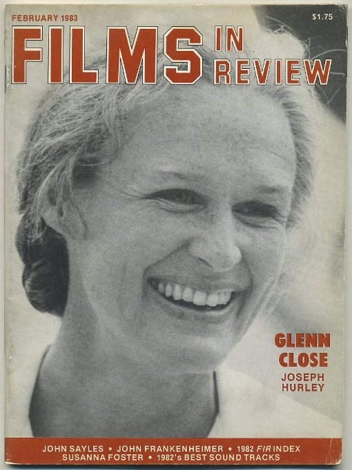 FILMS IN REVIEW magazine side cover Issue 331 February 1983