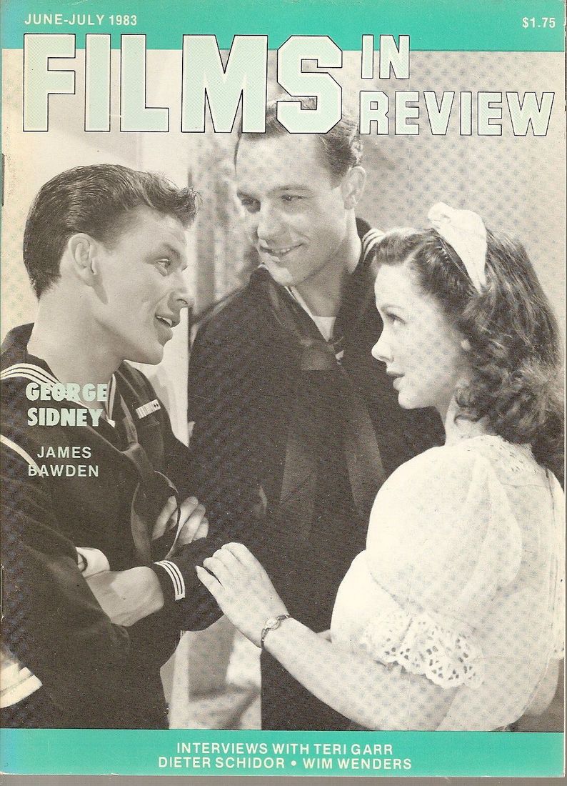 FILMS IN REVIEW magazine side cover Issue 335 June/July 1983