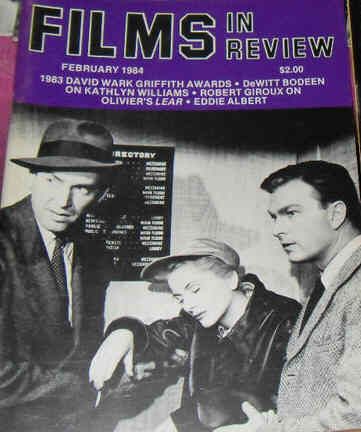 FILMS IN REVIEW magazine side cover Issue 341 February 1984
