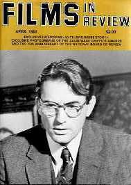 FILMS IN REVIEW magazine side cover Issue 343 April 1984