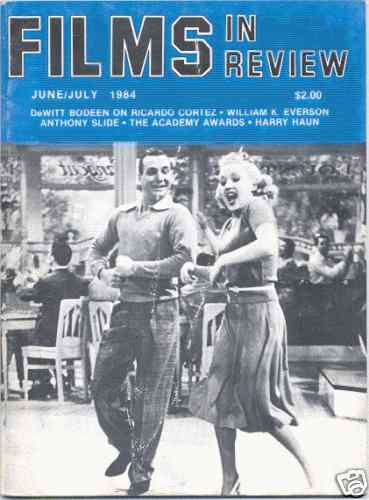 FILMS IN REVIEW magazine side cover Issue 345 June/July 1984