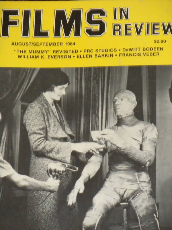 FILMS IN REVIEW magazine side cover Issue 346 August/September 1984