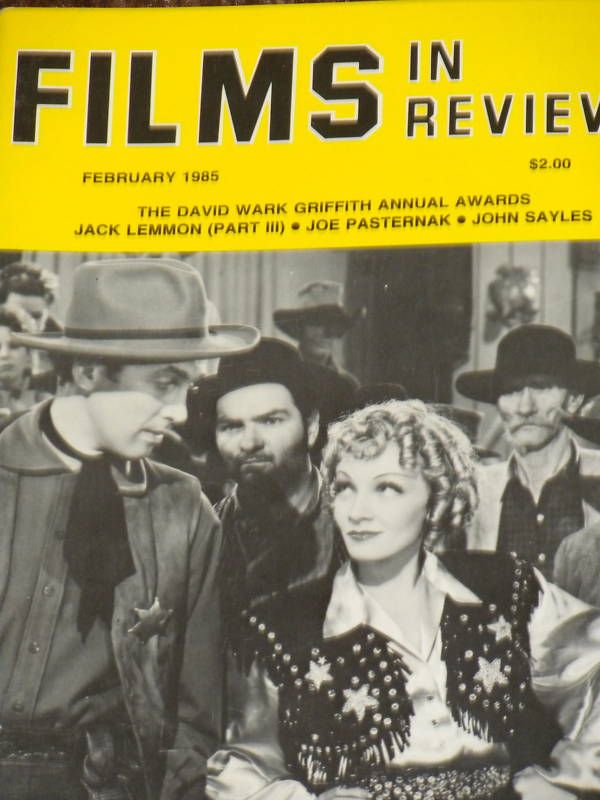 FILMS IN REVIEW magazine side cover Issue 351 February 1985