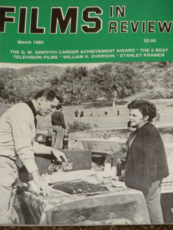 FILMS IN REVIEW magazine side cover Issue 352 March 1985