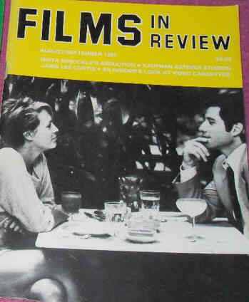 FILMS IN REVIEW magazine side cover Issue 356 August/September 1985