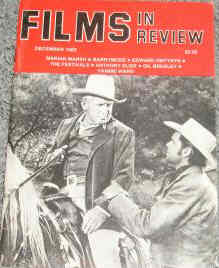 FILMS IN REVIEW magazine side cover Issue 359 December 1985