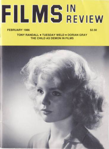 FILMS IN REVIEW magazine side cover Issue 361 February 1986
