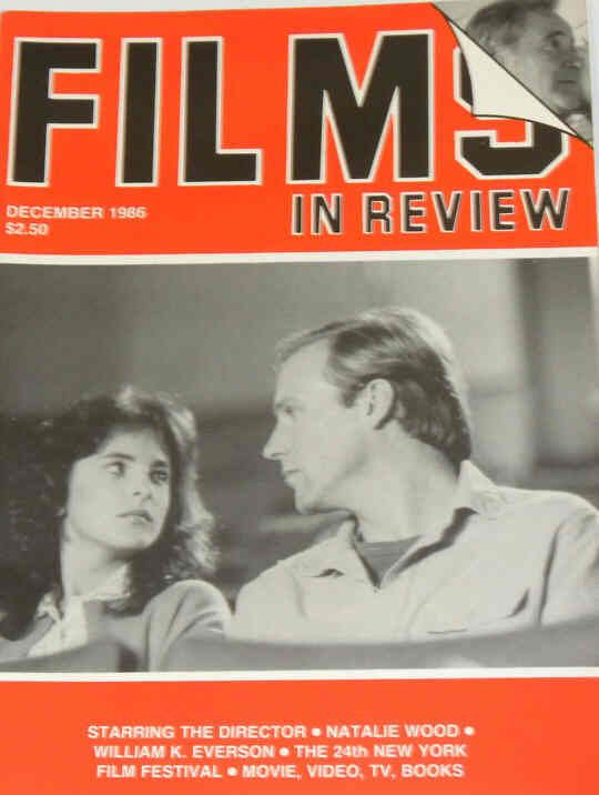 FILMS IN REVIEW magazine side cover Issue 369 December 1986