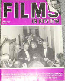 FILMS IN REVIEW magazine side cover Issue 373 April 1987