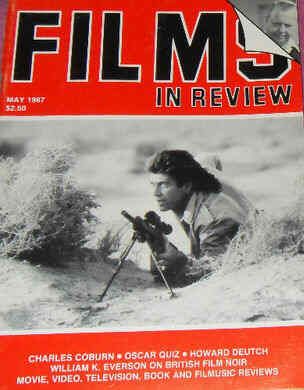 FILMS IN REVIEW magazine side cover Issue 374 May 1987