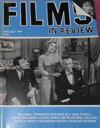 FILMS IN REVIEW magazine side cover Issue 375 June/July 1987