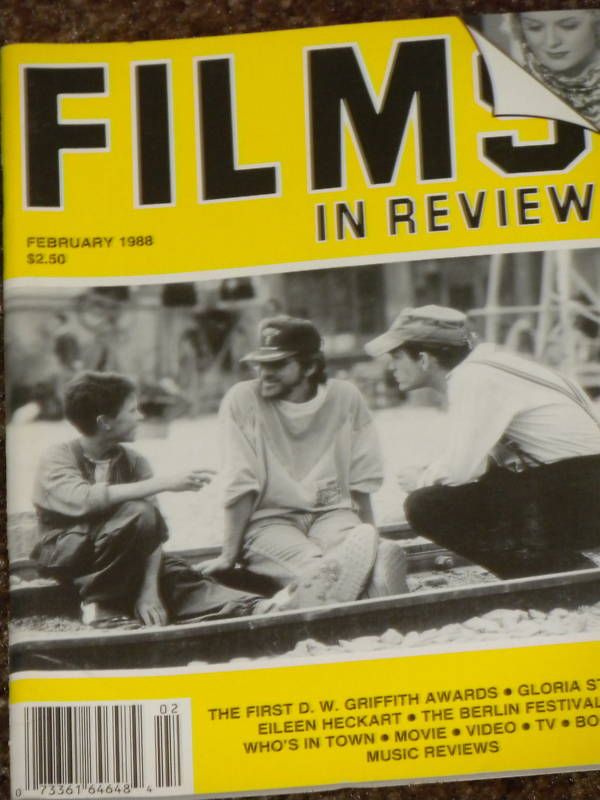 FILMS IN REVIEW magazine side cover Issue 381 February 1988