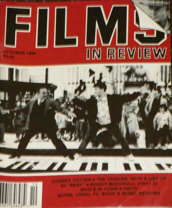 FILMS IN REVIEW magazine side cover Issue 387 October 1988