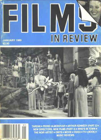 FILMS IN REVIEW magazine side cover Issue 390 January 1989