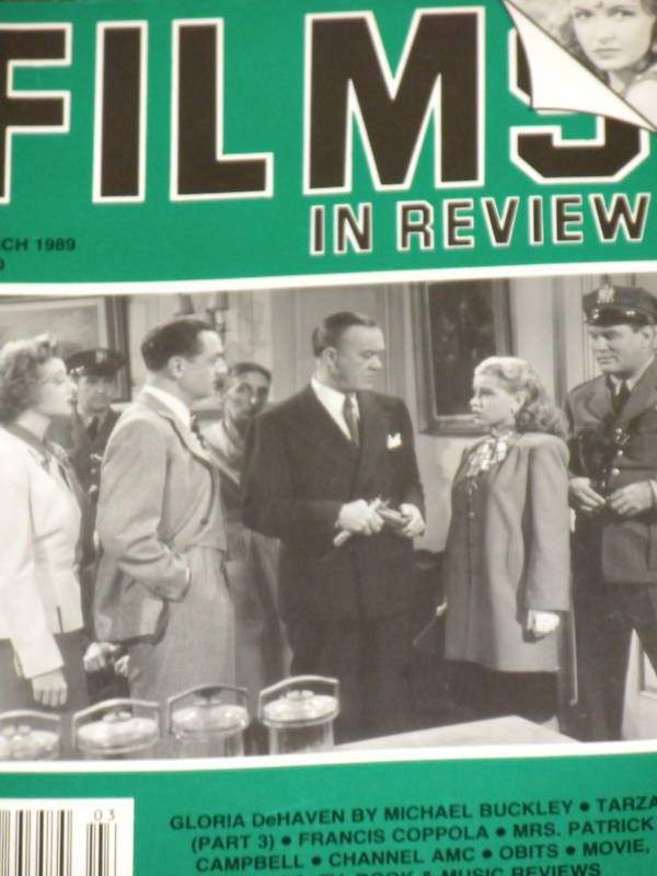 FILMS IN REVIEW magazine side cover Issue 392 March 1989