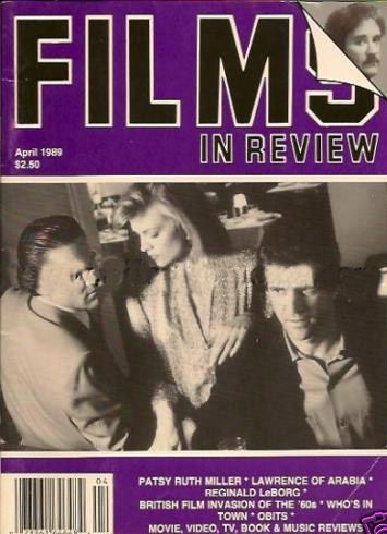 FILMS IN REVIEW magazine side cover Issue 393 April 1989