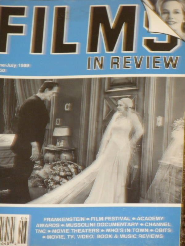 FILMS IN REVIEW magazine side cover Issue 395 June/July 1989