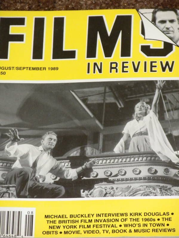 FILMS IN REVIEW magazine side cover Issue 396 August/September 1989