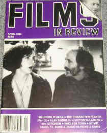 FILMS IN REVIEW magazine side cover Issue 402 April 1990