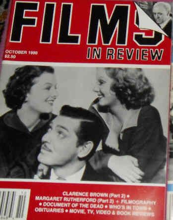 FILMS IN REVIEW magazine side cover Issue 406 October 1990