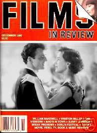 FILMS IN REVIEW magazine side cover Issue 407 November/December 1990
