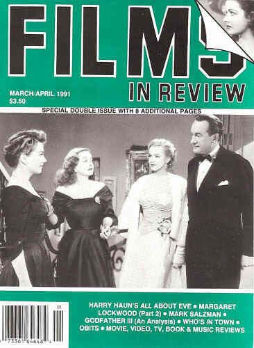 FILMS IN REVIEW magazine side cover Issue 409 March/April 1991