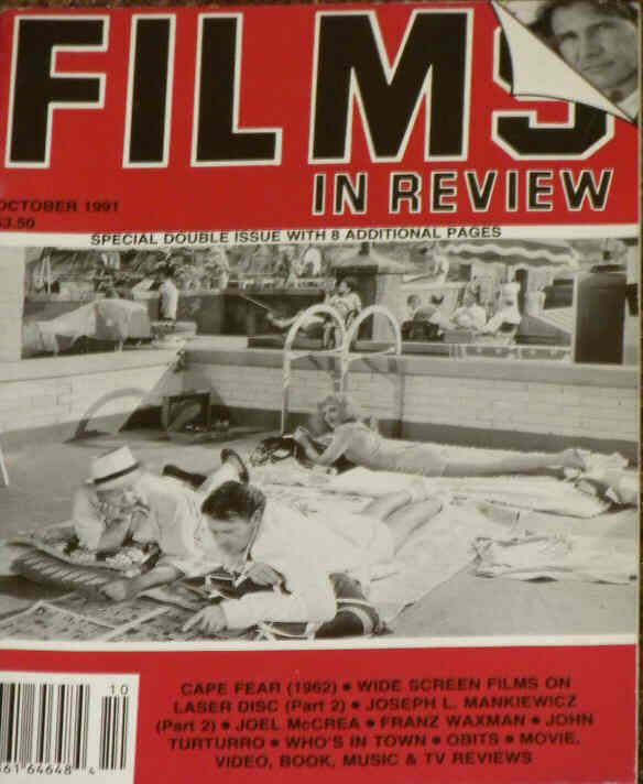 FILMS IN REVIEW magazine side cover Issue 412 September/October 1991