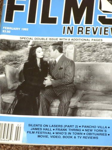 FILMS IN REVIEW magazine side cover Issue 414 January/February 1992