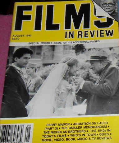 FILMS IN REVIEW magazine side cover Issue 417 July/August 1992