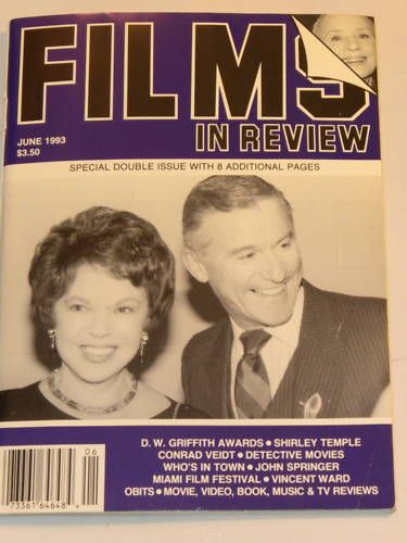 FILMS IN REVIEW magazine side cover Issue 422 May/June 1993