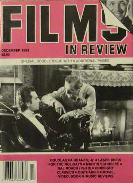 FILMS IN REVIEW magazine side cover Issue 425 November/December 1993