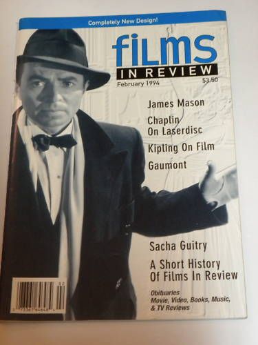 FILMS IN REVIEW magazine side cover Issue 426 January/February 1994