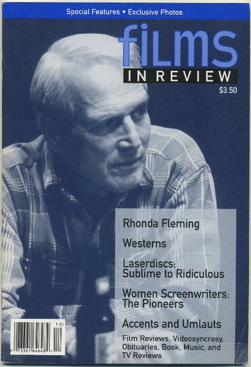 FILMS IN REVIEW magazine side cover Issue 431 November/December 1994